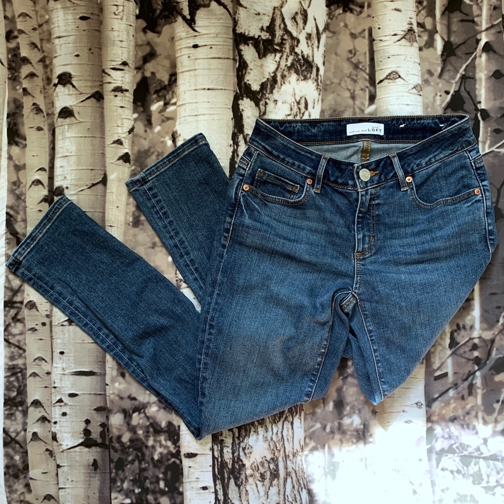 Ann Taylor LOFT Curvy Skinny Crop Jeans